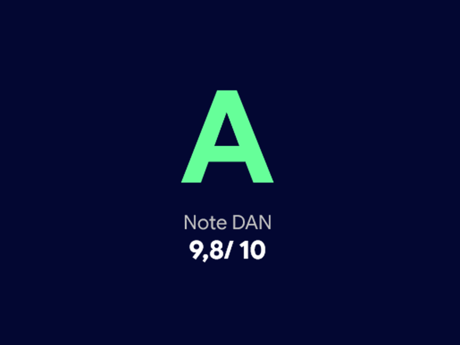 Rapport DAN : note A, 9,8 sur 10
